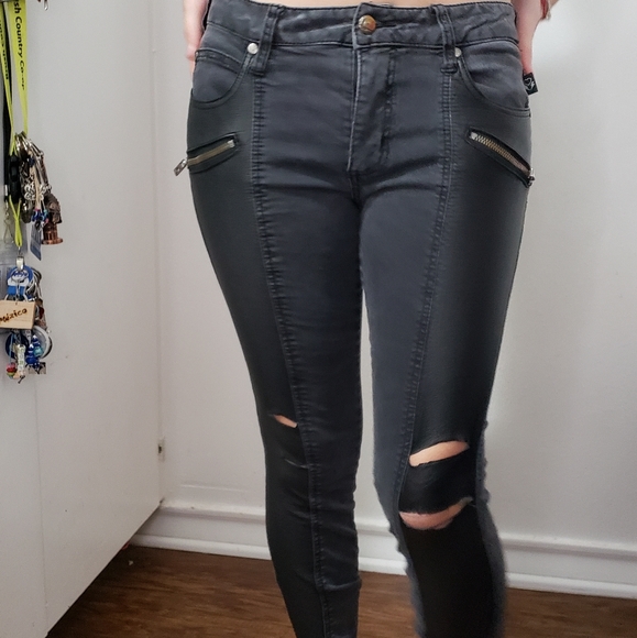 Tripp NYC Faux Leather + Black Jeans - Picture 4 of 4